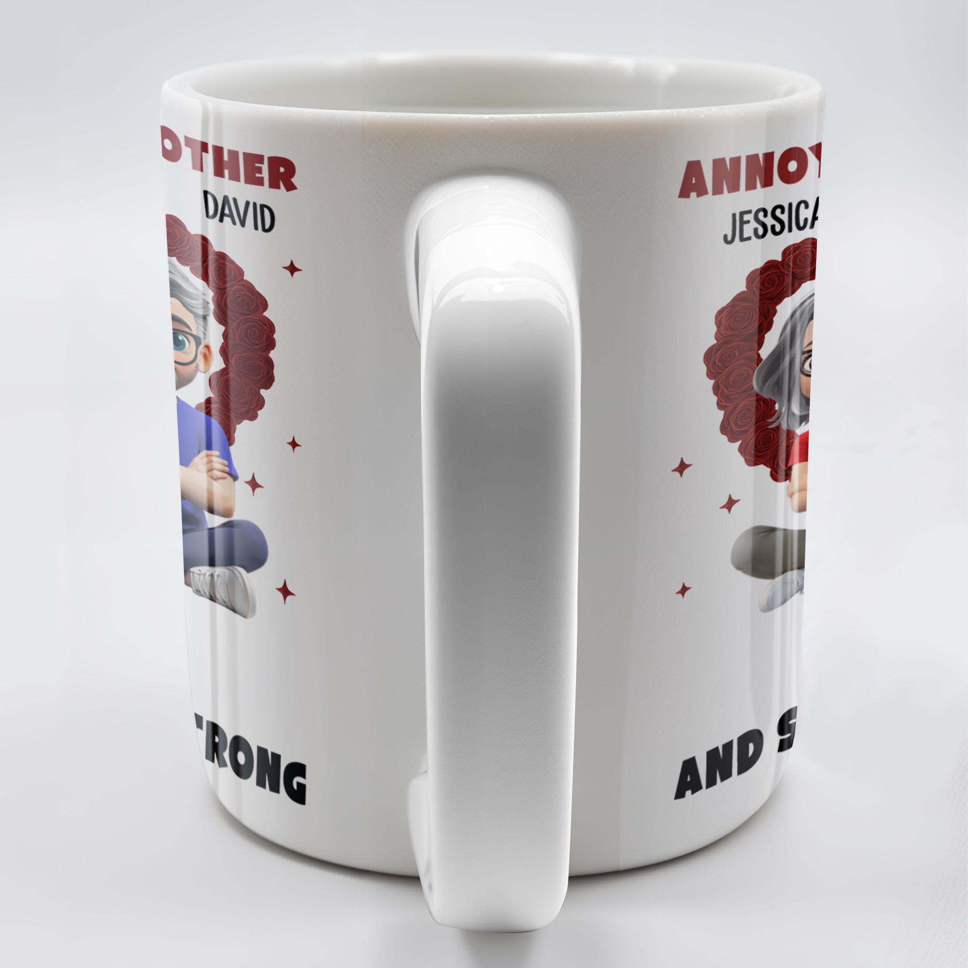 Annoying Each Other And Still Going Strong, Cartoon Couple With Hearts