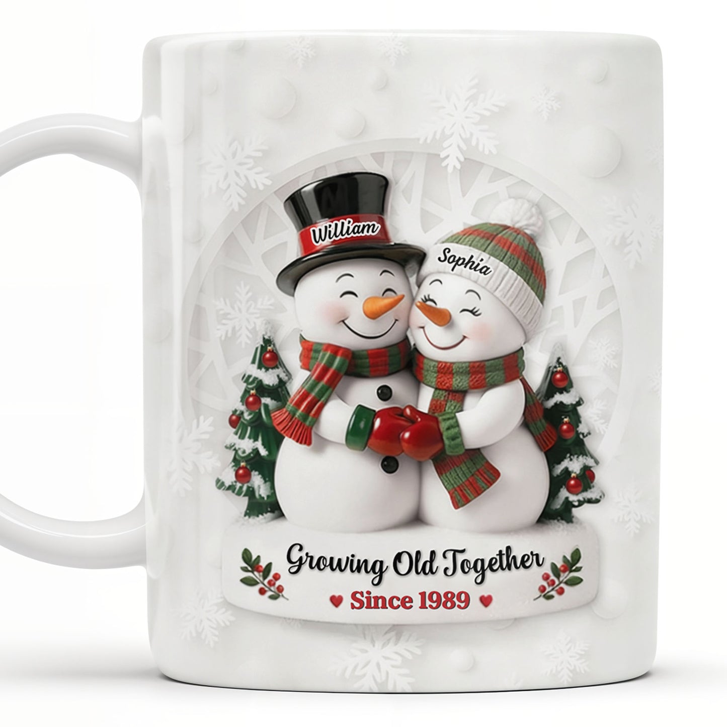 Growing Old Together Snowmen Christmas Design