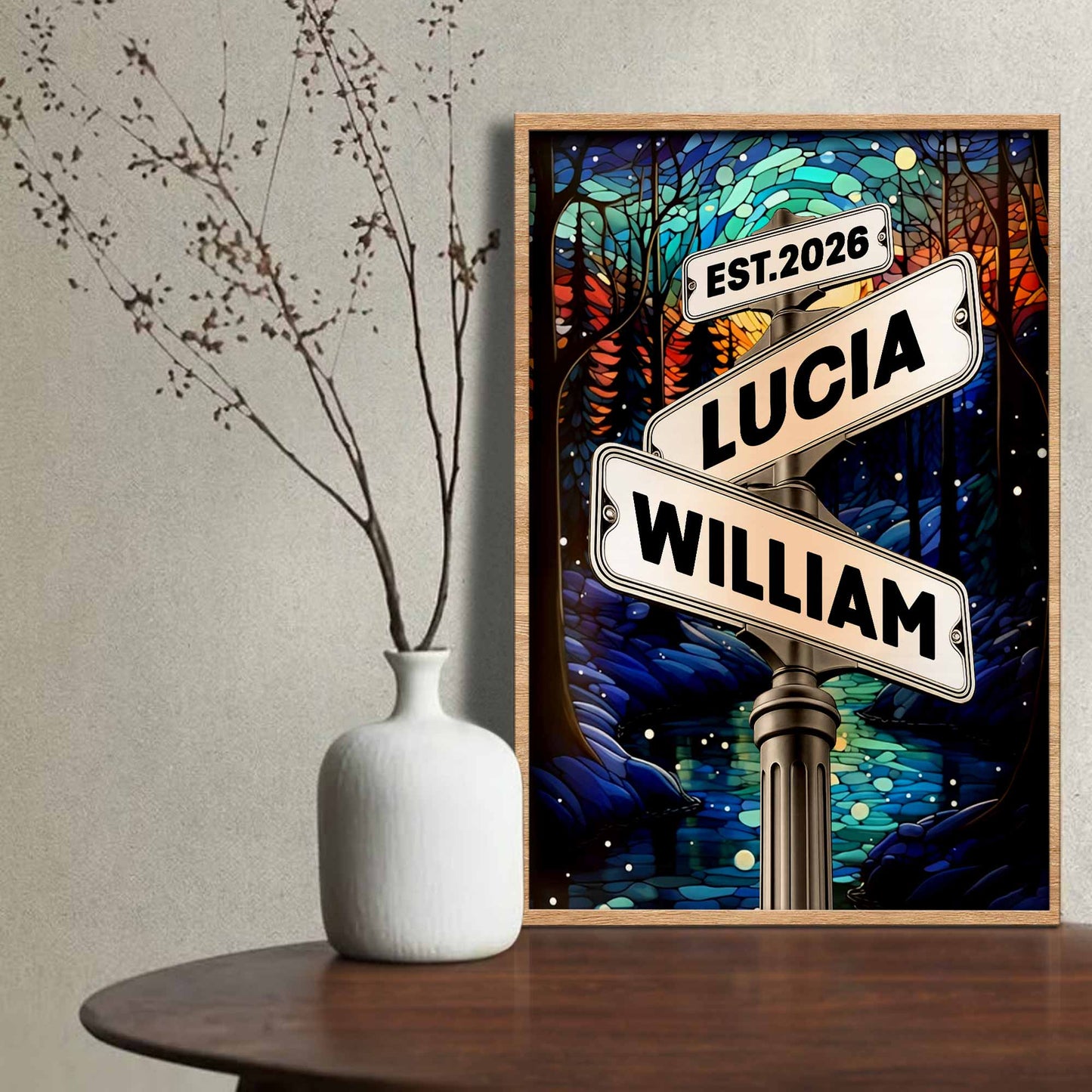 Under The Night Sky, A Timeless Bond, Moon And Street Signs