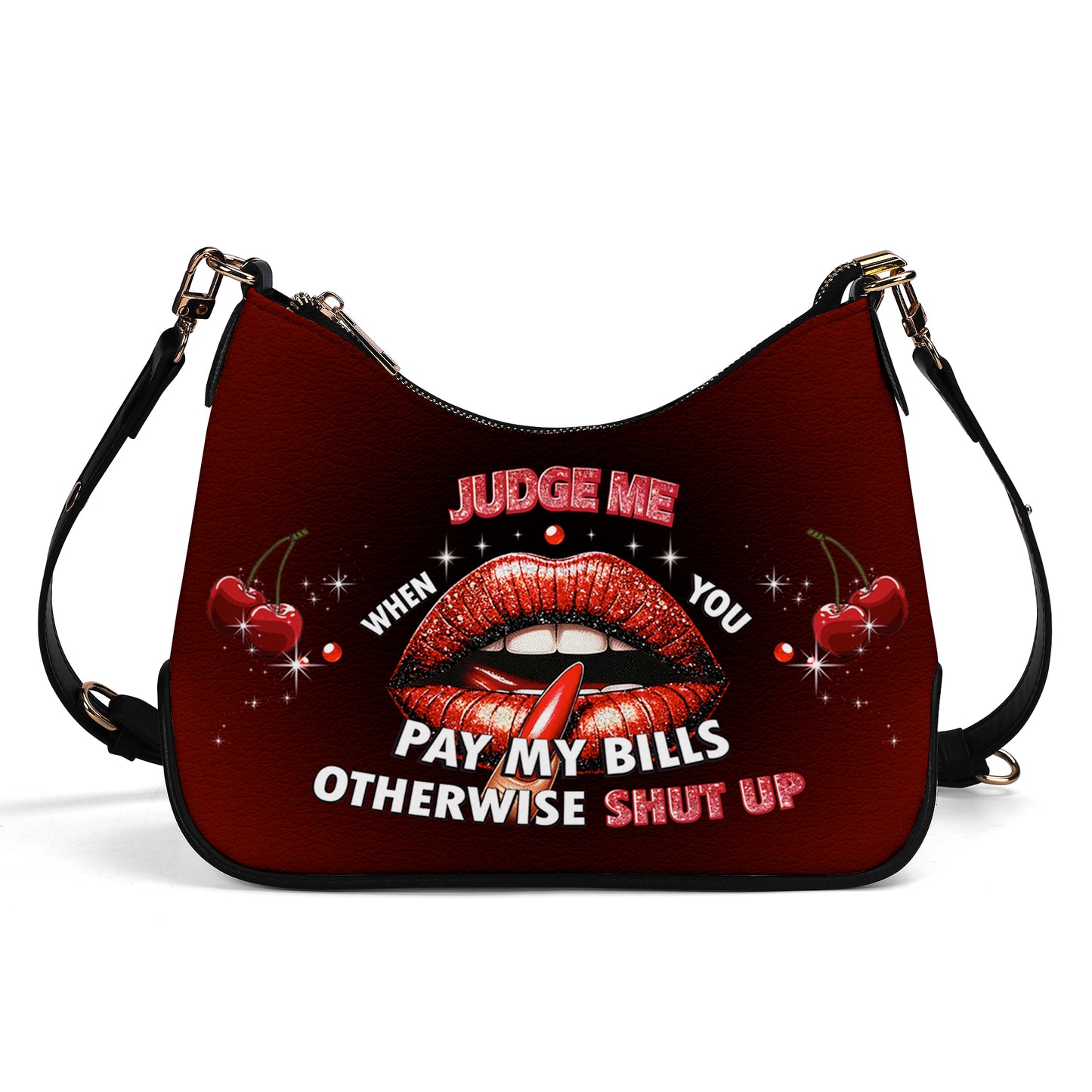 Judge Me When You Pay My Bills Otherwise Shut Up - Personalized Custom Chain Crossbody Handbag - CH_DB74