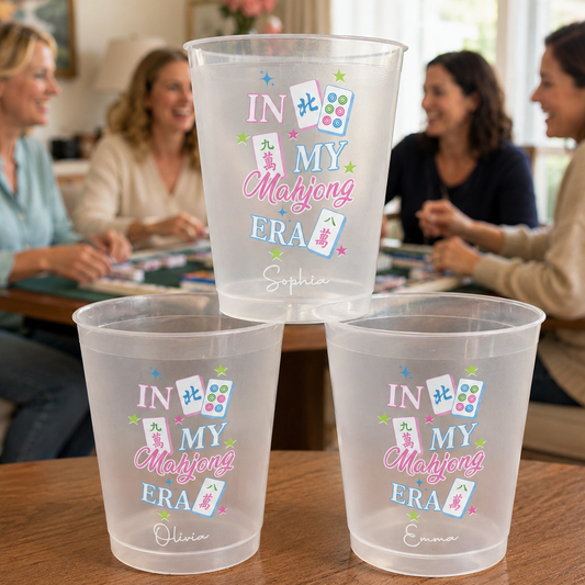 In My Mahjong Era Colorful Tiles And Stars Design - Personalized Frosted Cups - HOB240_FCUP