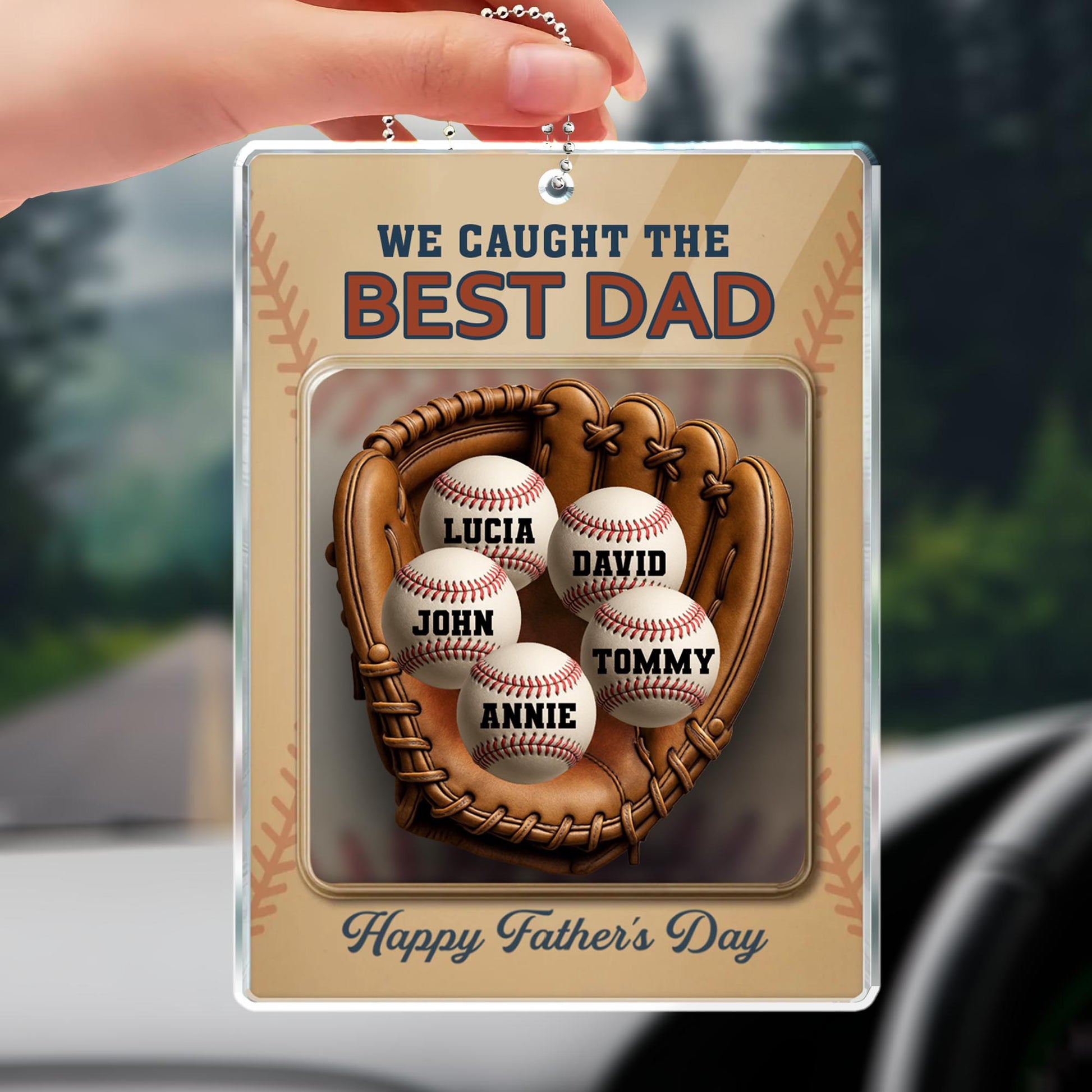 We Caught The Best Dad, Happy Father's Day, Baseballs and Baseball Glove