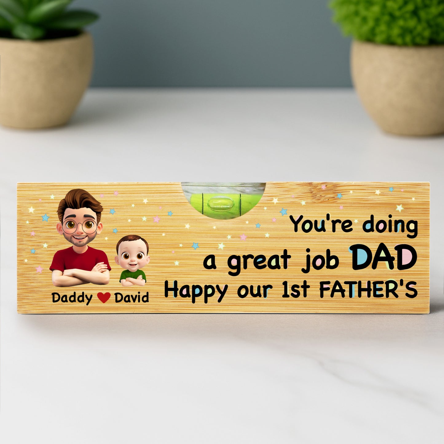 You're Doing a Great Job Dad Happy Our 1st Father's, Cartoon Portraits