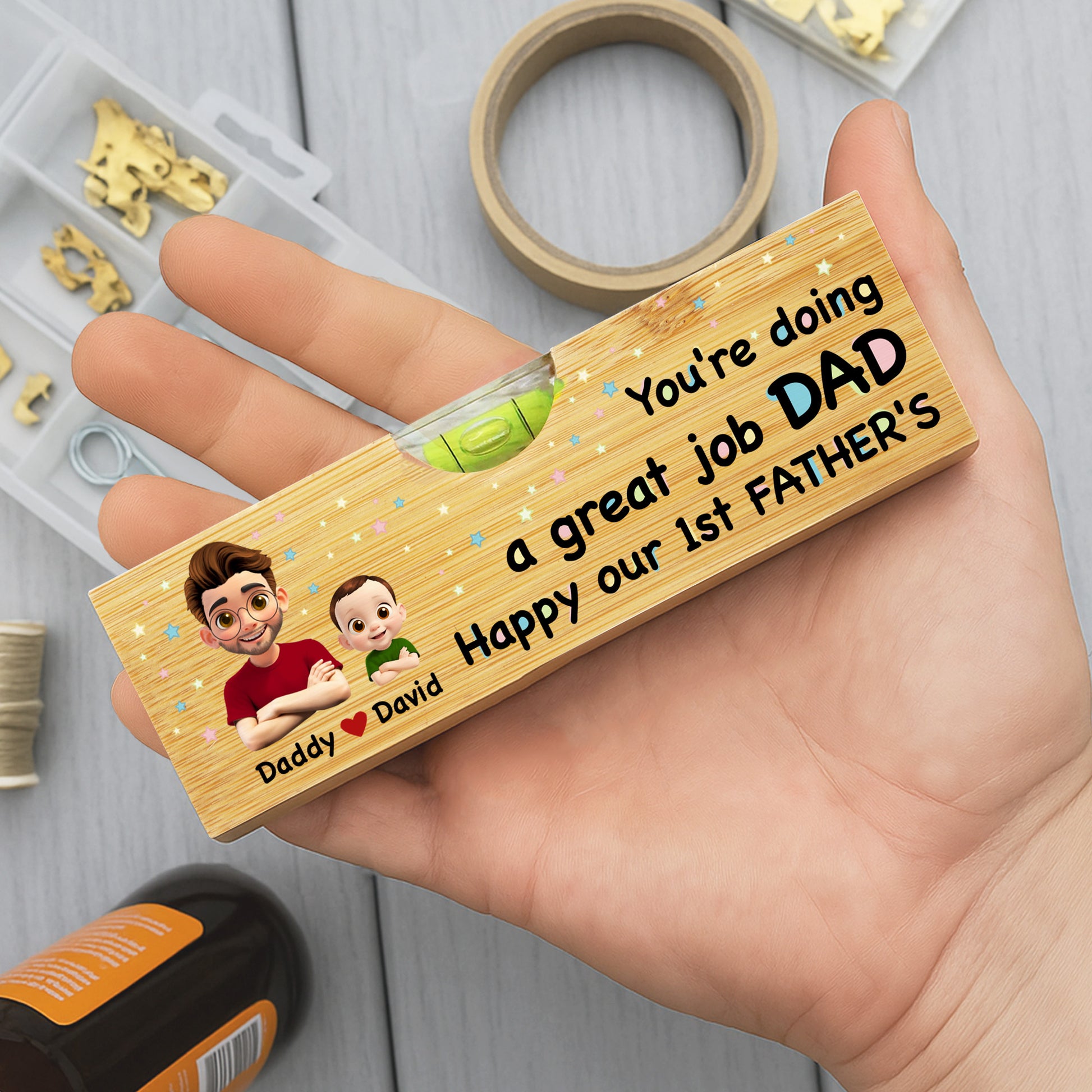 You're Doing a Great Job Dad Happy Our 1st Father's, Cartoon Portraits