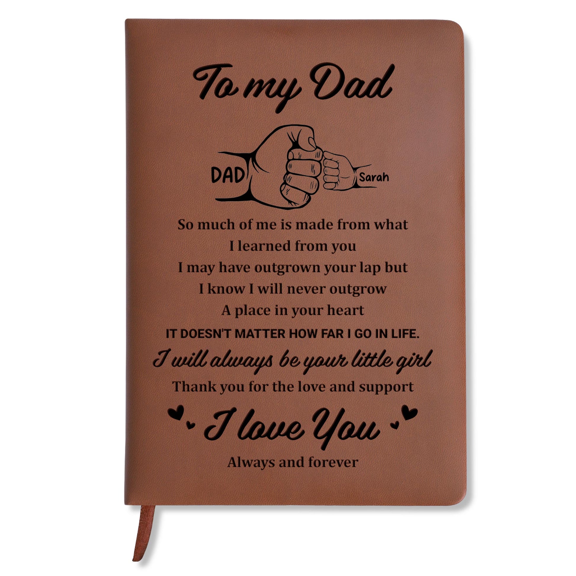 To My Dad, Always Be Your Little Girl, Thumbs Up and Heart