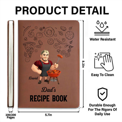Dad's Recipe Book, Man Cooking And Food Items
