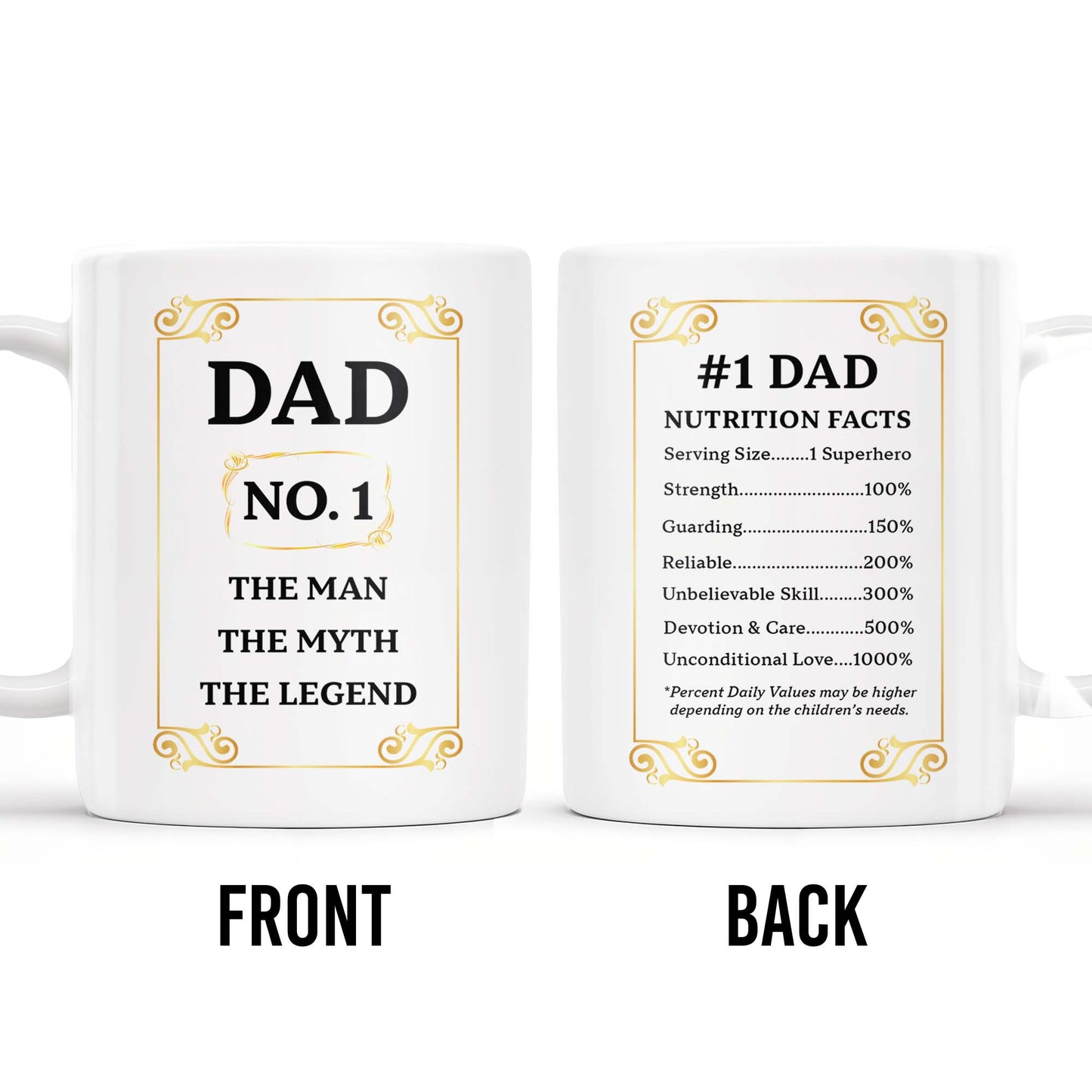 Dad No. 1 The Man The Myth The Legend Superhero Mug
