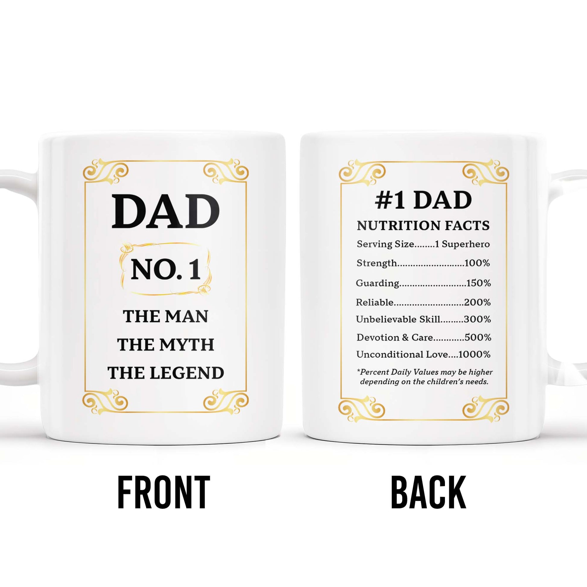 Dad No. 1 The Man The Myth The Legend Superhero Mug