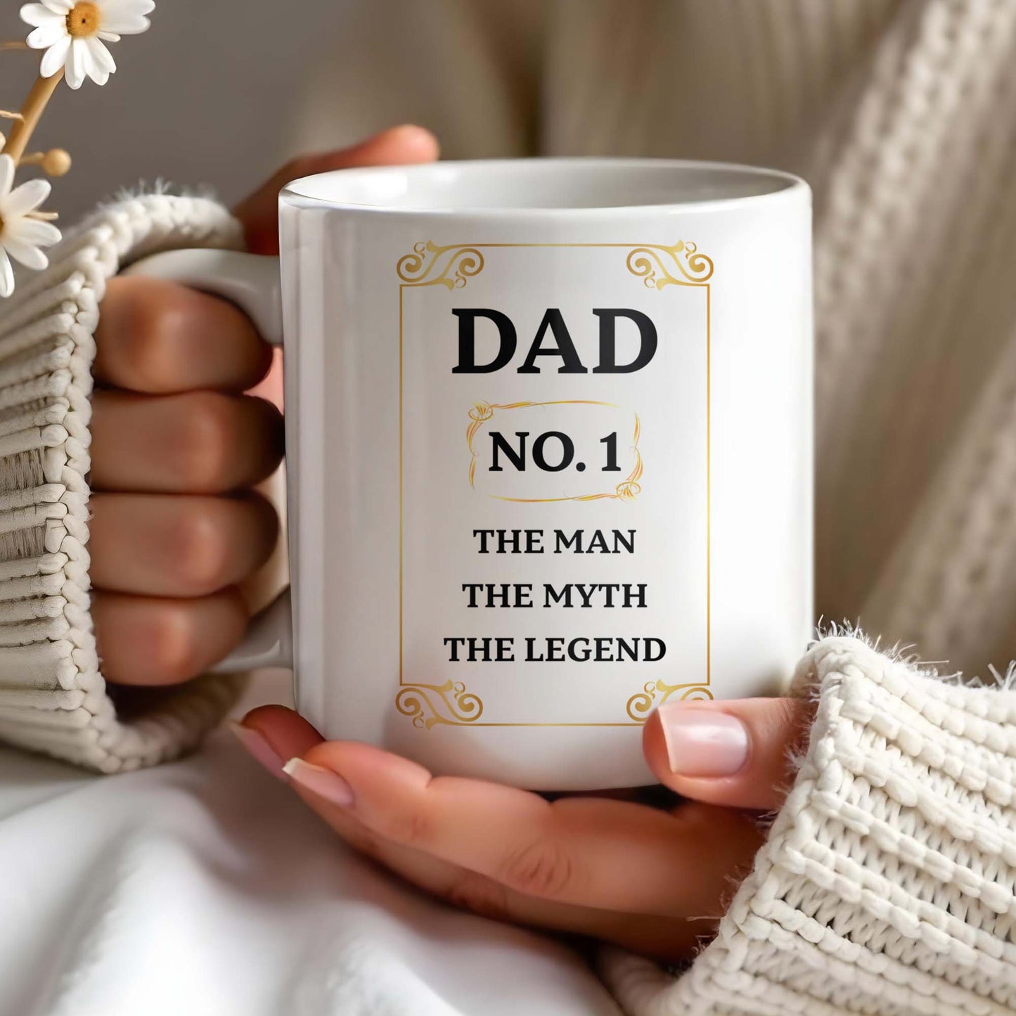 Dad No. 1 The Man The Myth The Legend Superhero Mug