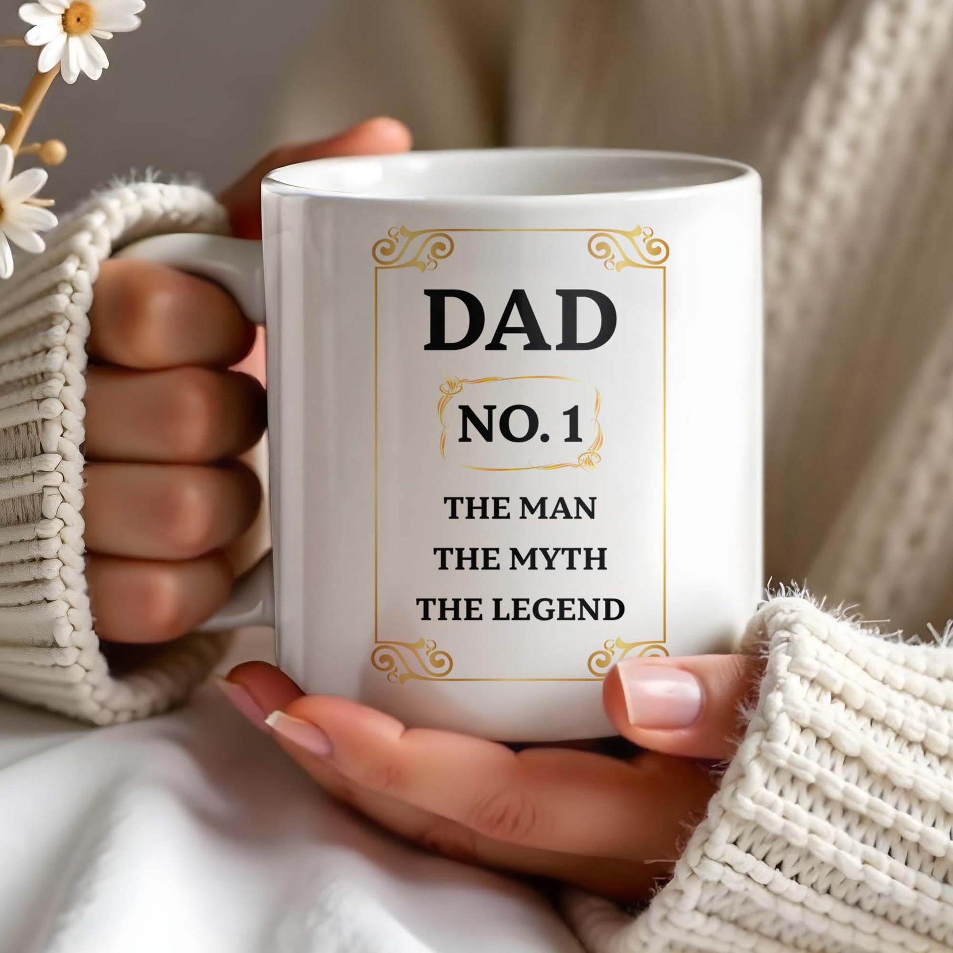 Dad No. 1 The Man The Myth The Legend Superhero Mug