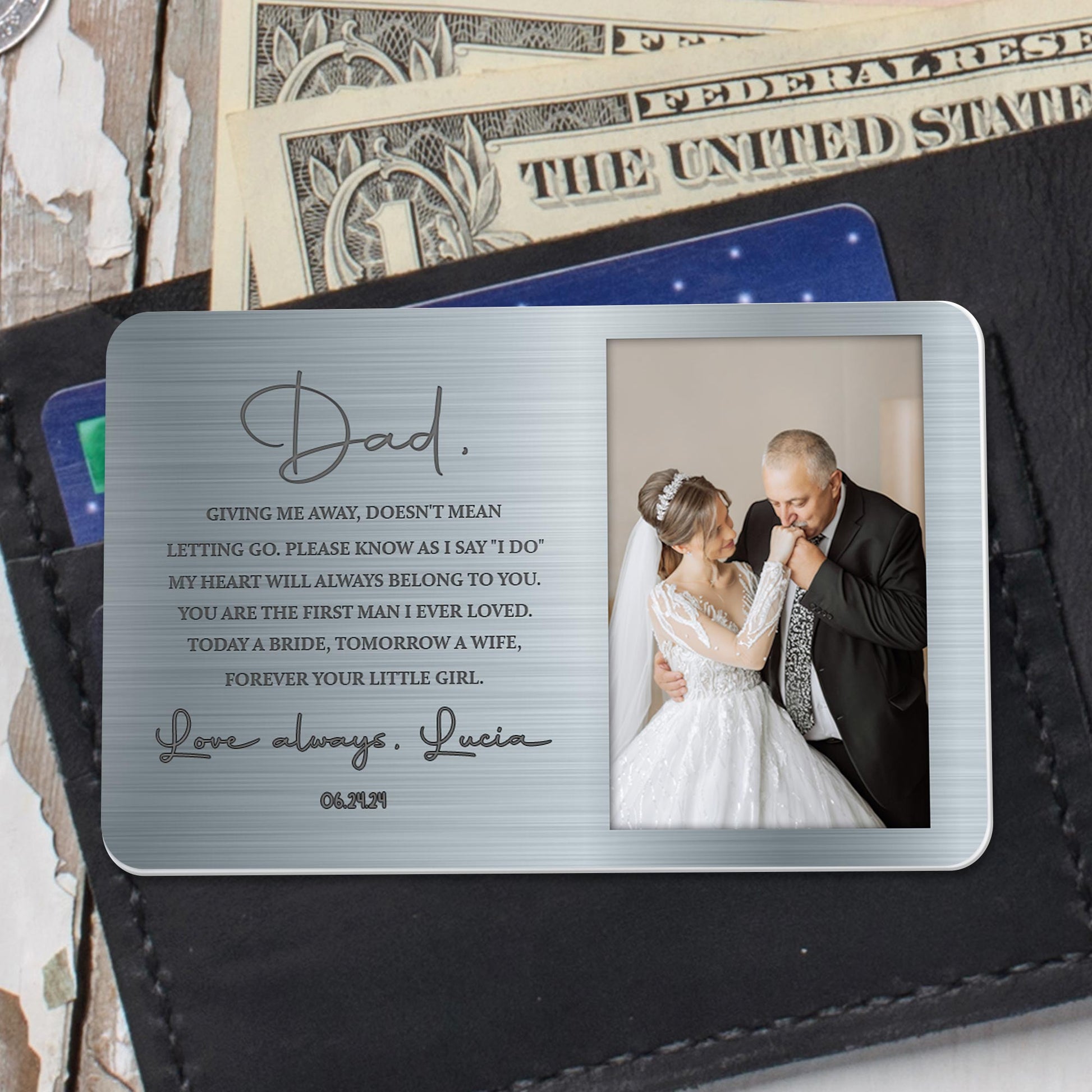 Dad, Giving Me Away, Doesn't Mean Letting Go, Wedding Photo