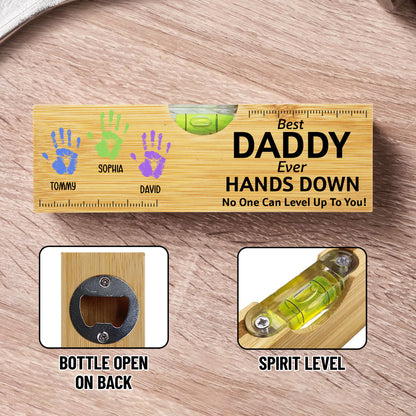 Best Daddy Ever Hands Down No One Can Level Up To You, Hand Prints
