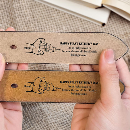 Happy First Father's Day, I'm As Lucky As Can Be, Handshake