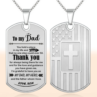 To My Dad, Thank You, My Hero Dog Tag