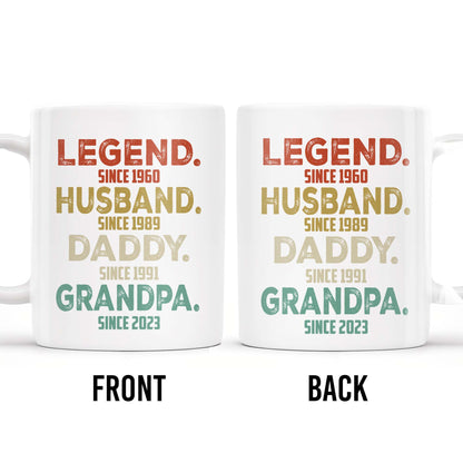Legend Husband Daddy Grandpa Tribute Mug