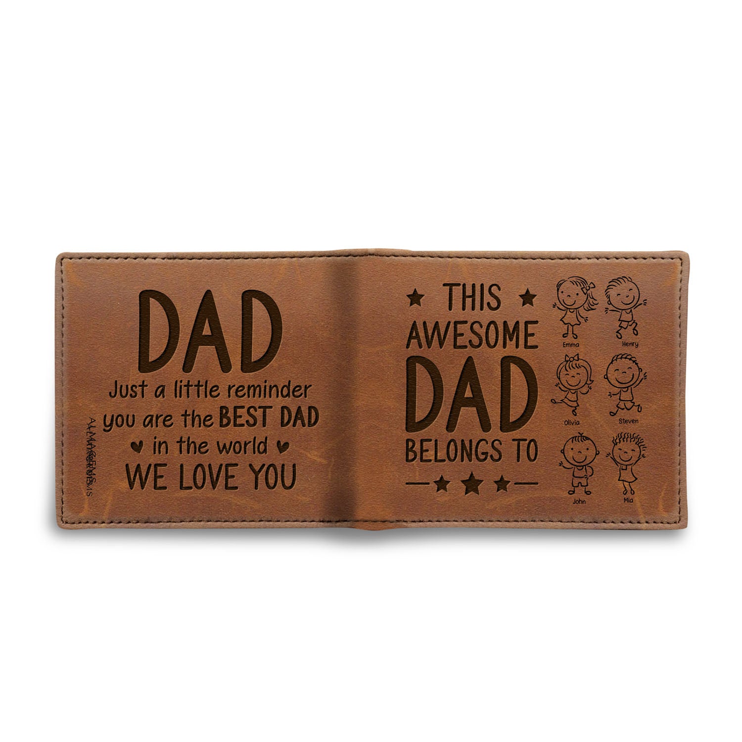 This Awesome Dad Belongs To, Stick Figures and Stars