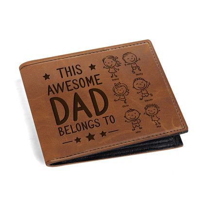 This Awesome Dad Belongs To, Stick Figures and Stars