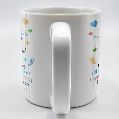 This Father's Day I’m Snuggled Warm & Safe In Mummy's Tummy, Ultrasound And Hearts - Personalized Custom Coffee Mug - DAD031_MG