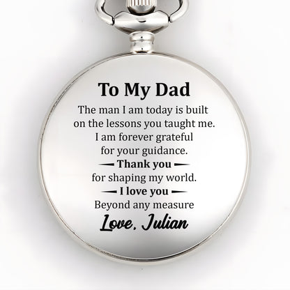 To My Dad The Man I Am Today Personalized Engraved Text