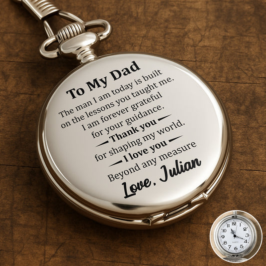 To My Dad The Man I Am Today Personalized Engraved Text
