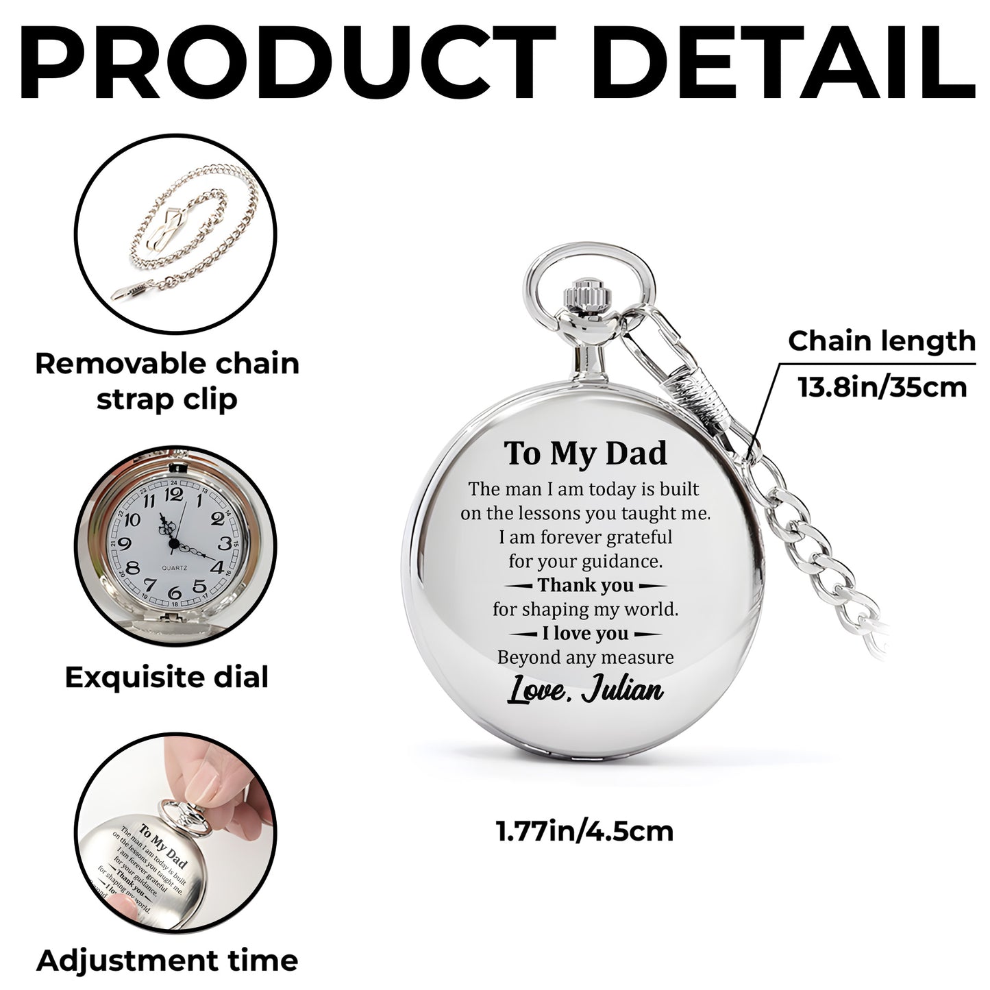 To My Dad The Man I Am Today Personalized Engraved Text