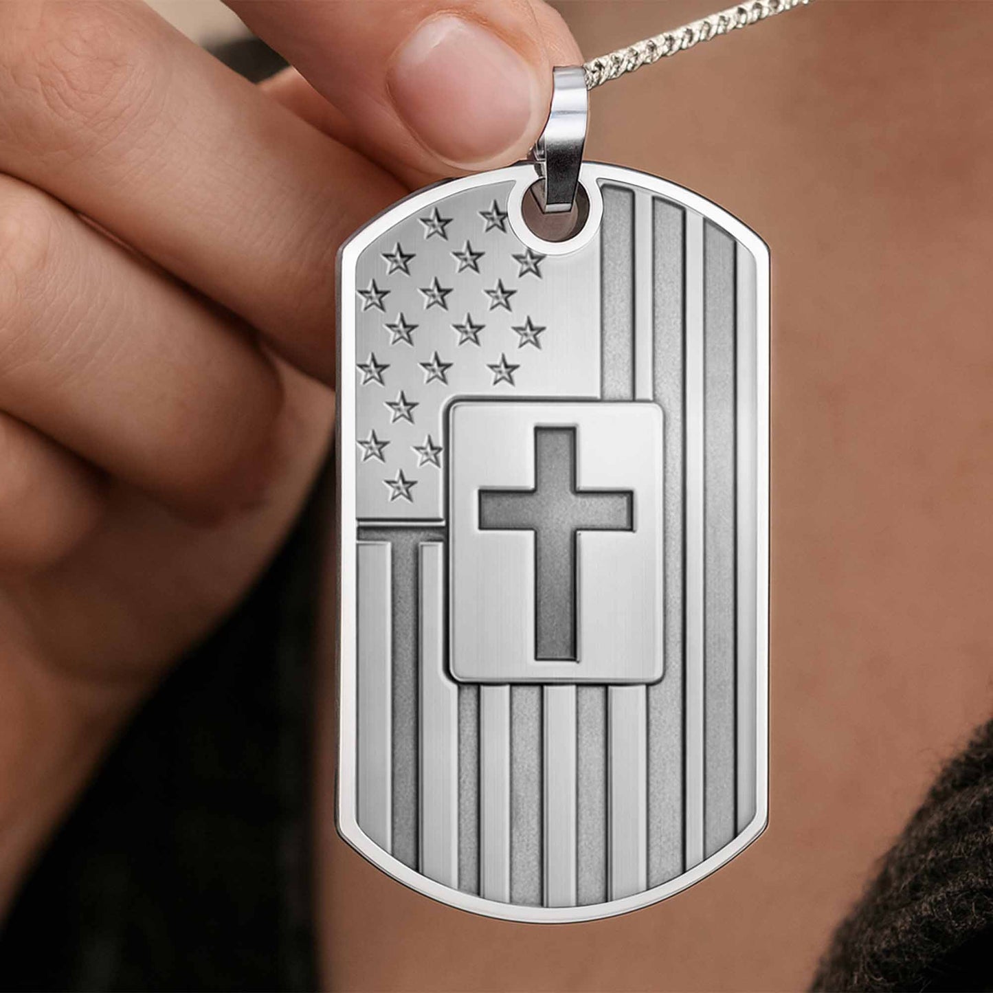 Show Your Faith And Patriotism With American Flag And Cross