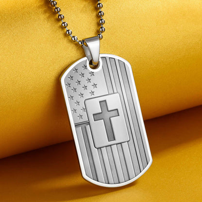 Show Your Faith And Patriotism With American Flag And Cross