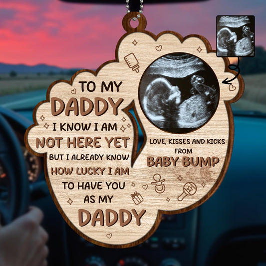 To My Daddy I Know I Am Not Here Yet, Ultrasound Image And Hearts