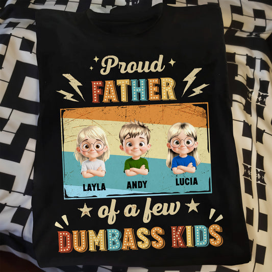 Proud Father Of A Few Dumbass Kids, Stars And Lightning Bolts