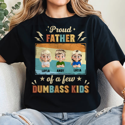 Proud Father Of A Few Dumbass Kids, Stars And Lightning Bolts