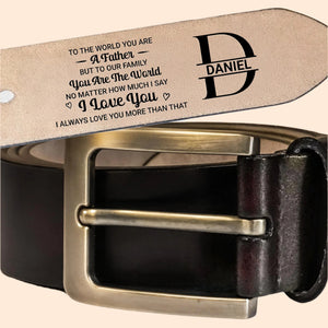 Engraved Leather Belt