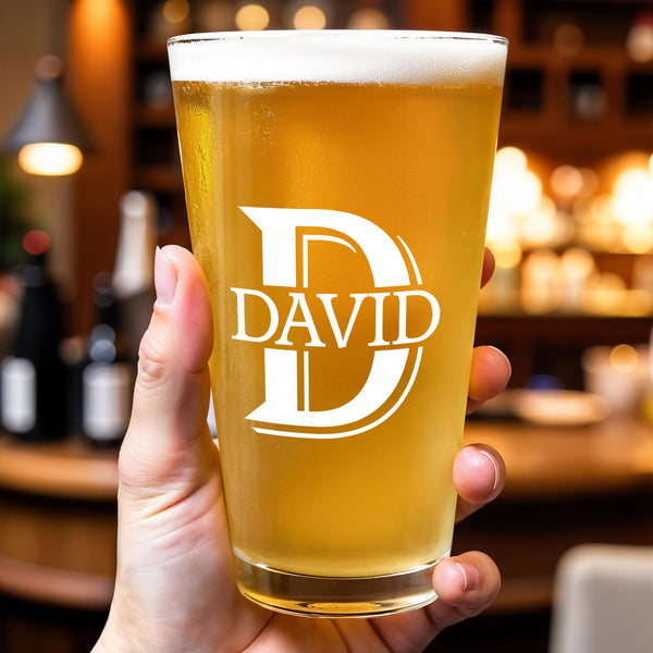 Customized Monogram Beer Glass