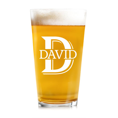 Customized Monogram Beer Glass