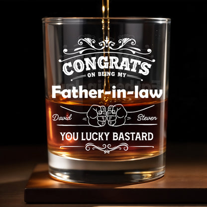 CONGRATS On Being My Father-in-law YOU LUCKY BASTARD, Congratulatory Banners and Clenched Fists