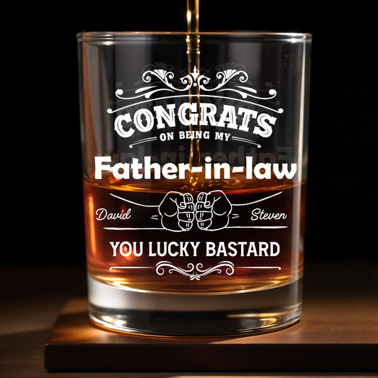 CONGRATS On Being My Father-in-law YOU LUCKY BASTARD, Congratulatory Banners and Clenched Fists