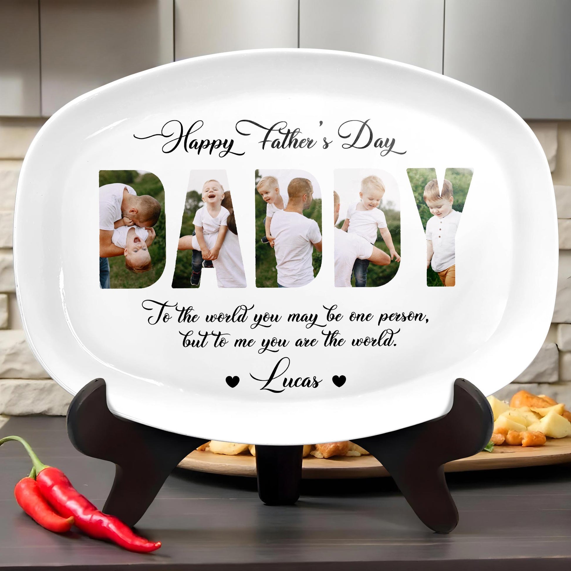 Happy Father's Day, To The World You May Be One Person, Family Photos and Heart