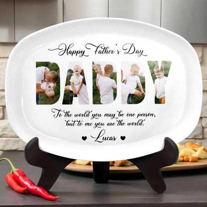 Happy Father's Day, To The World You May Be One Person, Family Photos and Heart