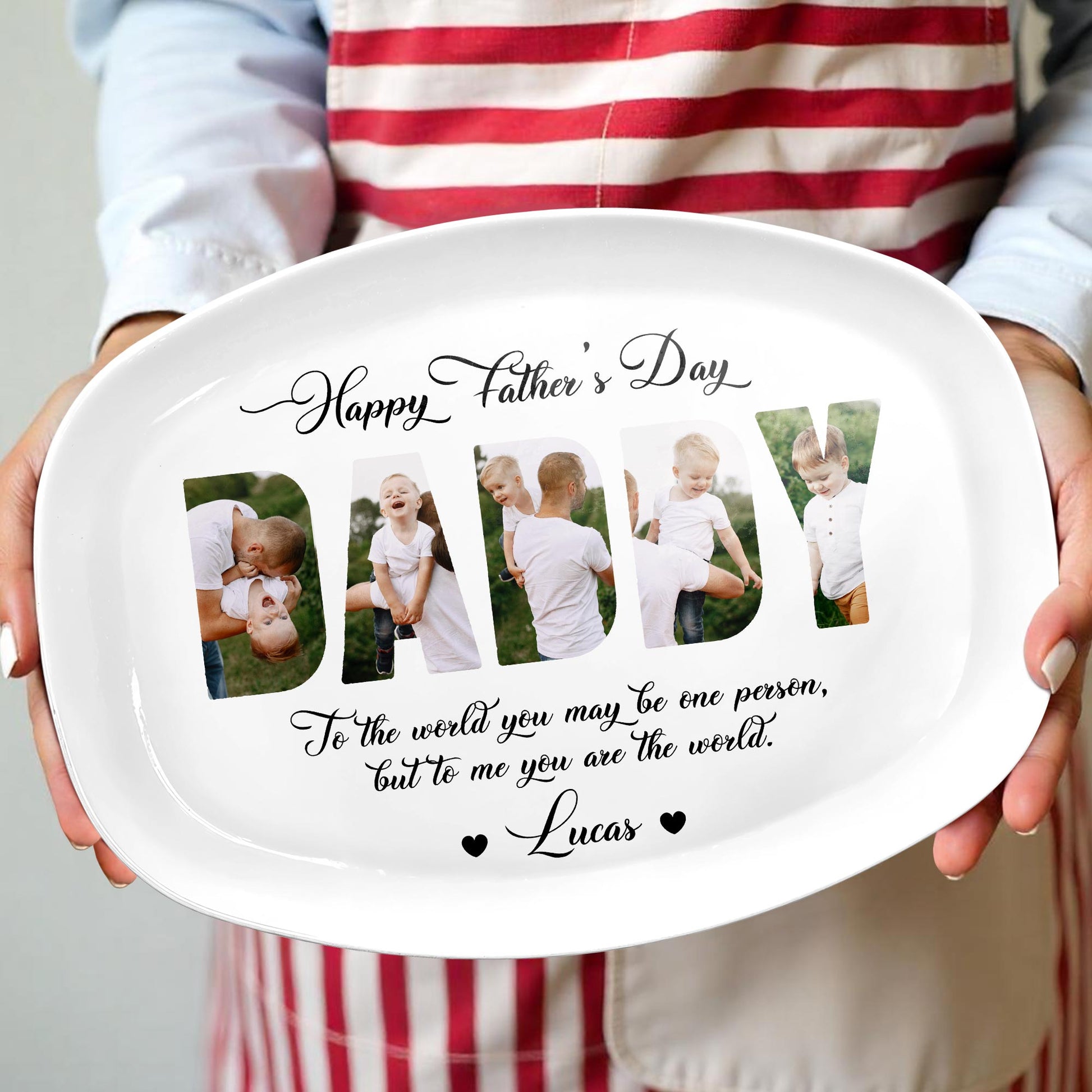 Happy Father's Day, To The World You May Be One Person, Family Photos and Heart