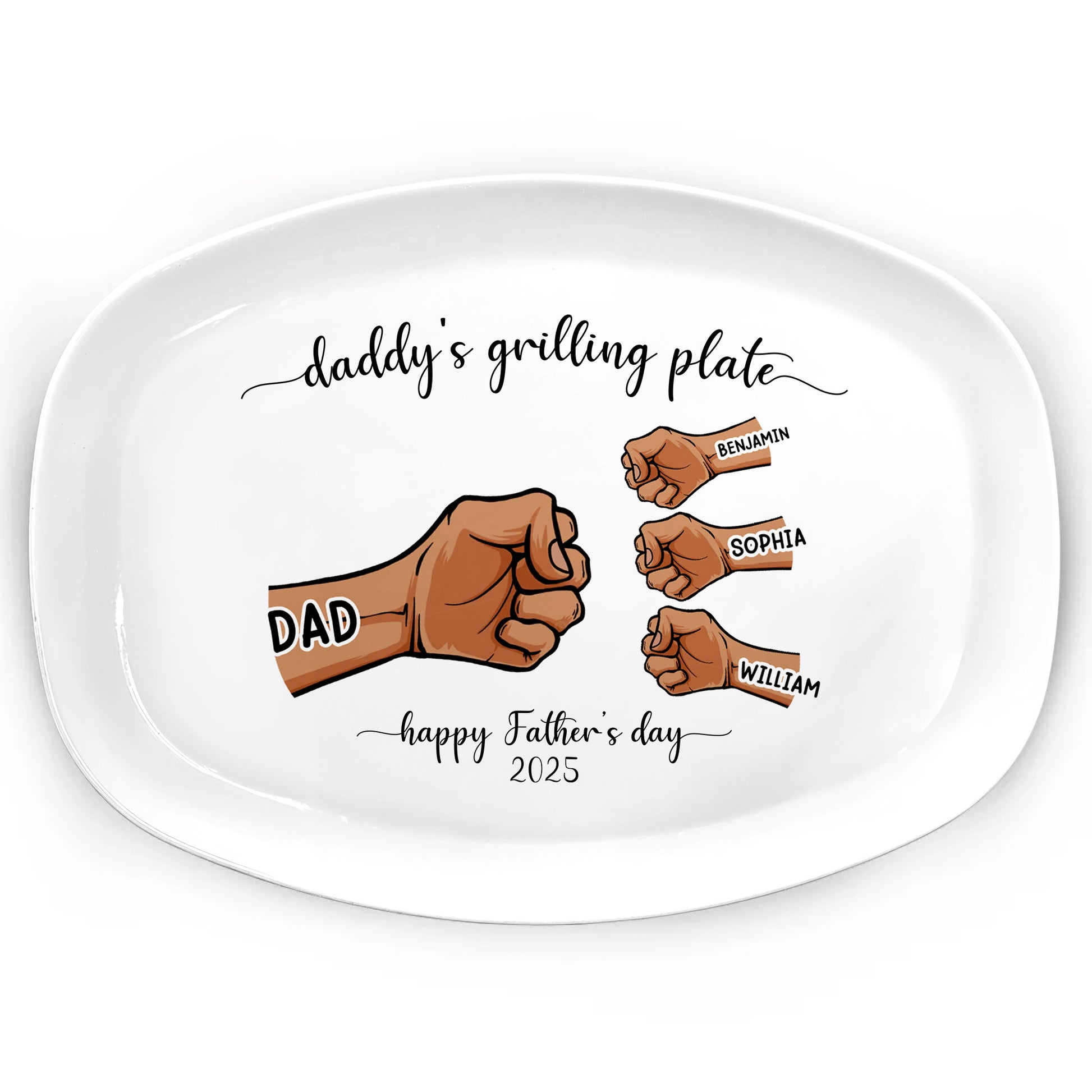 Daddy's Grilling Plate, Happy Father's Day 2025, Fist Bumps