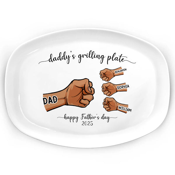 Daddy's Grilling Plate, Happy Father's Day 2025, Fist Bumps