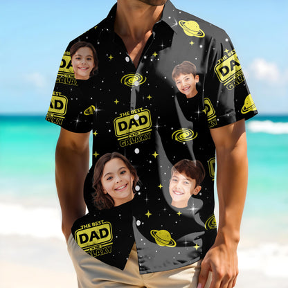 The Best Dad In The Galaxy Shirt With Planets And Stars