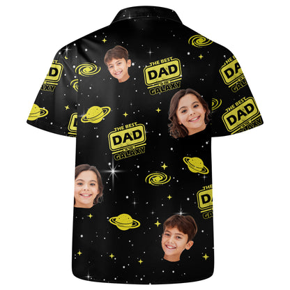 The Best Dad In The Galaxy Shirt With Planets And Stars