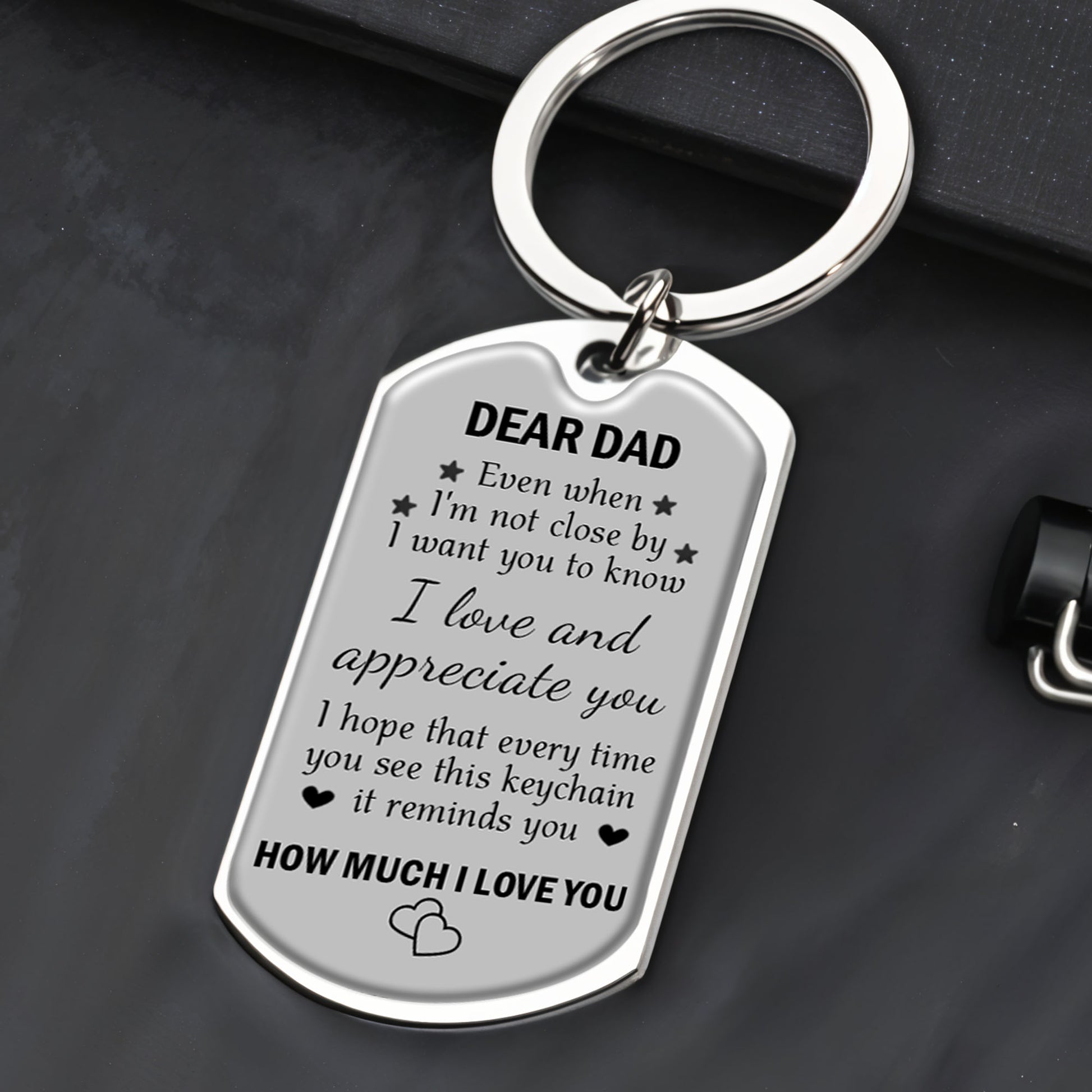 Dear Dad, Even When I'm Not Close By, Keychain