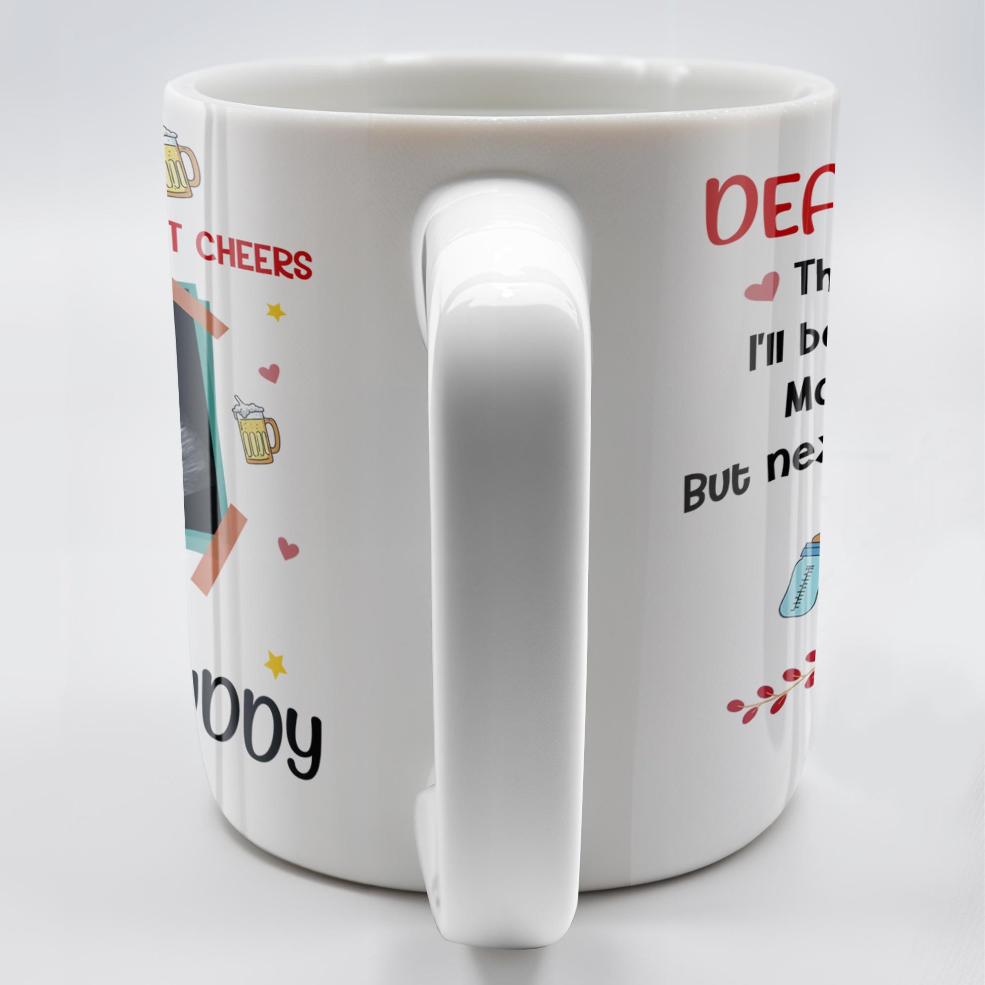 Dear Daddy, This Father's Day I'll Be Snuggled Up, Ultrasound Image, Beer, Heart