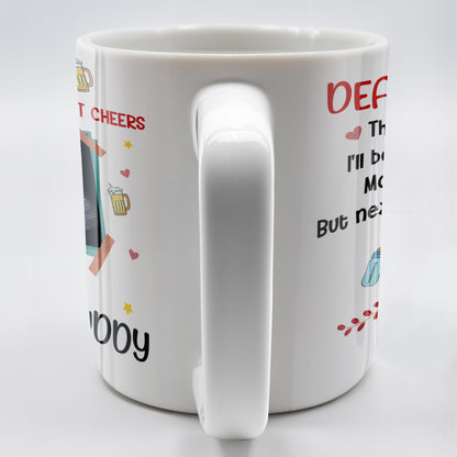 Dear Daddy, This Father's Day I'll Be Snuggled Up, Ultrasound Image, Beer, Heart