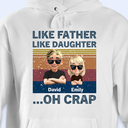 Like Father Like Daughter, Sunglasses And Cartoon Figures