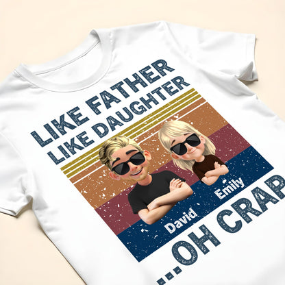 Like Father Like Daughter, Sunglasses And Cartoon Figures