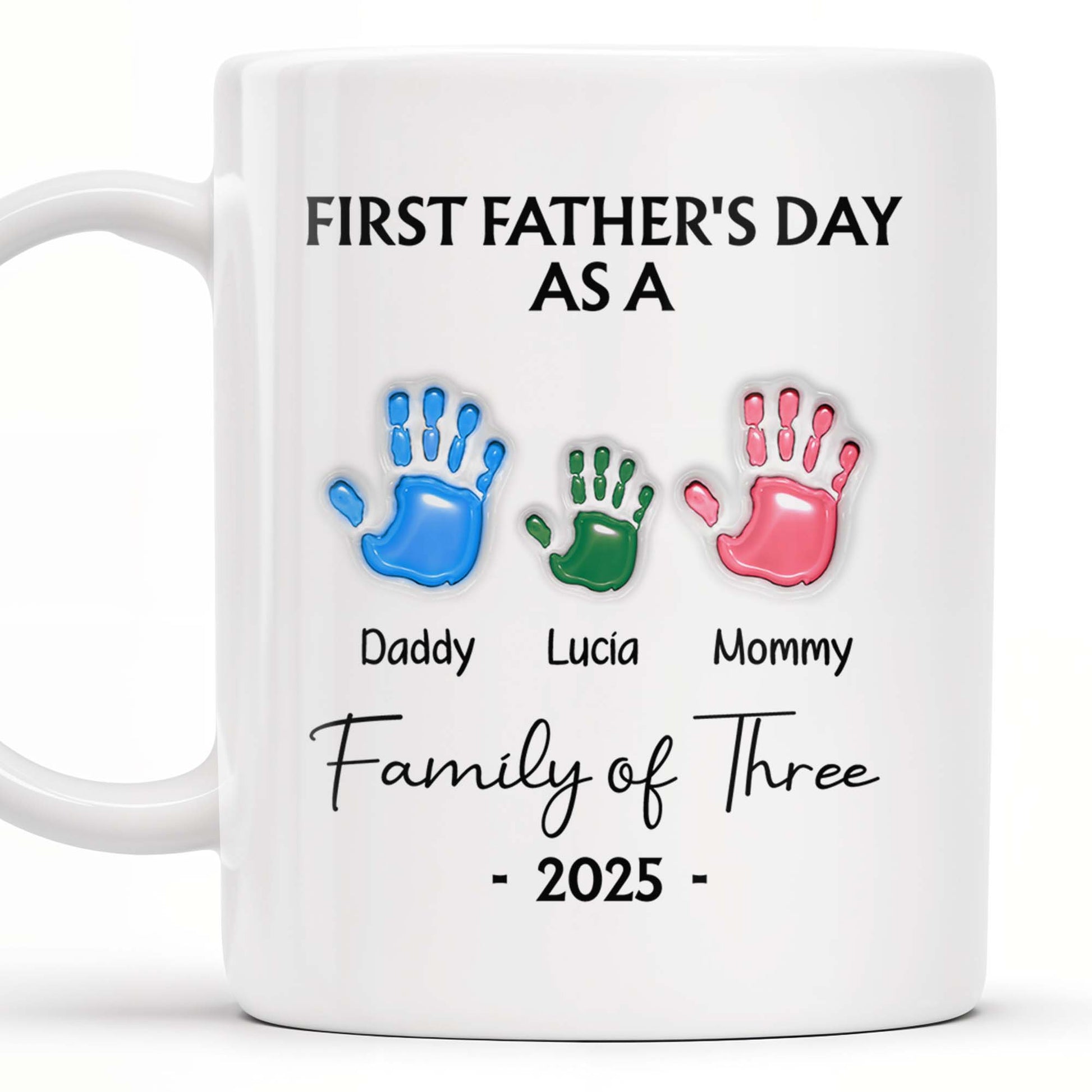 First Father's Day As A Family of Three, Handprints