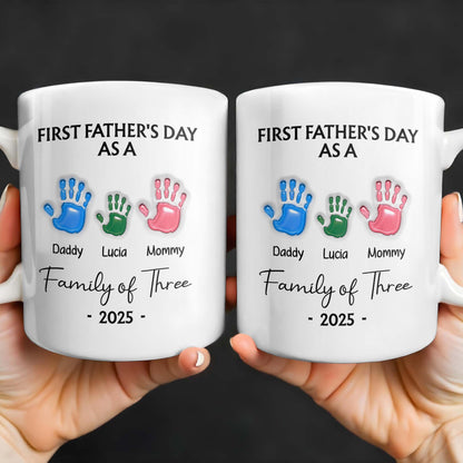 First Father's Day As A Family of Three, Handprints