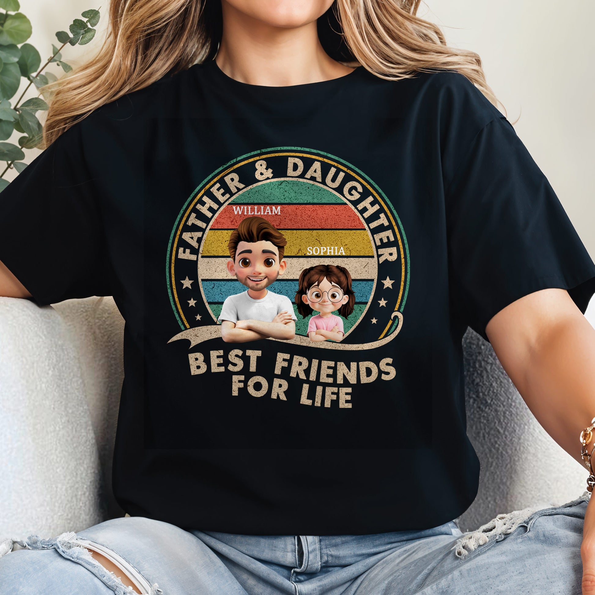 Father & Daughter Best Friends For Life, Customizable Characters